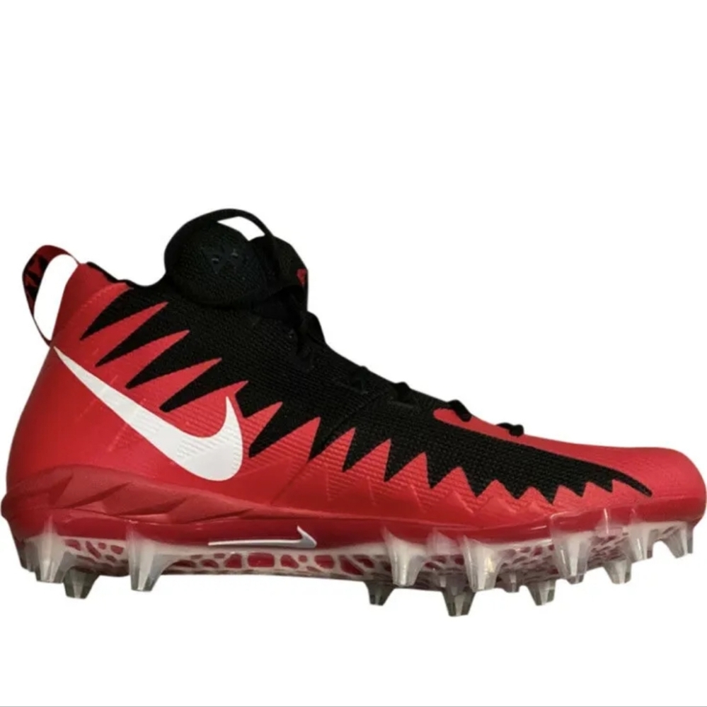 New Nike Alpha Menace Pro Mid Football Cleats Red/Black (922813-018)